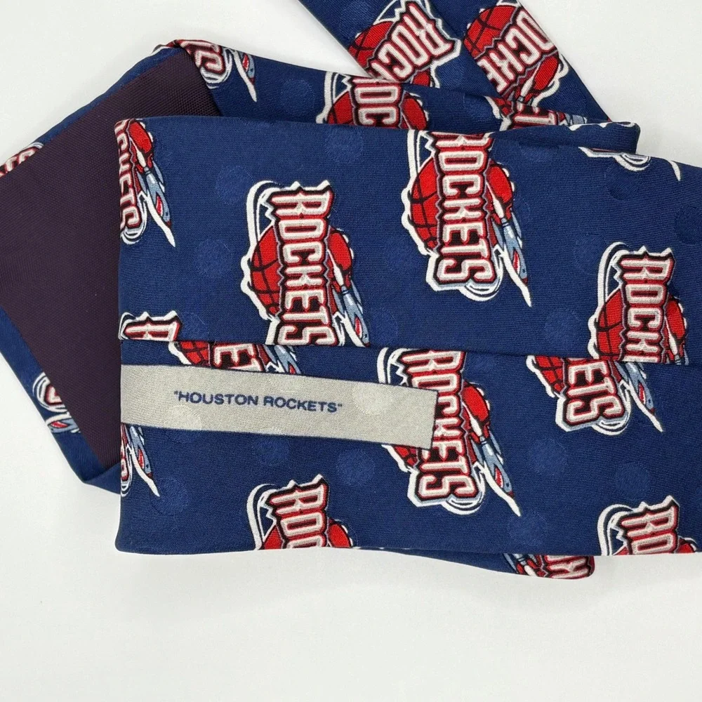 Vintage Houston Rockets 1994 Neck Tie NBAP AOP Tie Made‎ in the USA by RM Sport